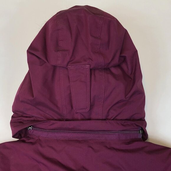 LL Bean Womens Goose Down Baxter State Parka Jacket Faux Fur Trim Removable Hood - Picture 11 of 13